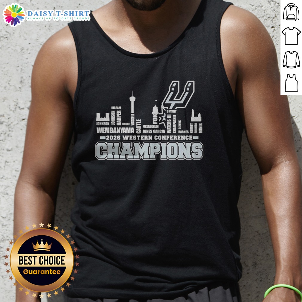 funny-san-antonio-spurs-2026-western-conference-champions-wembanyama-vassell-castle-tank-top Funny San Antonio Spurs 2026 Western Conference Champions Wembanyama Vassell Castle Tank Top featuring vibrant graphics.