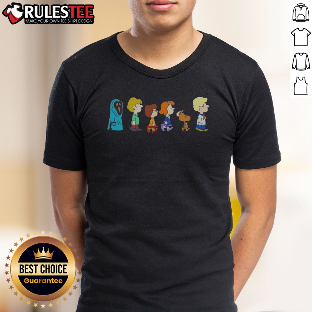 funny-scooby-doo-snoopy-peanuts-shirt-1 Funny Scooby Doo Snoopy Peanuts shirt featuring a playful graphic on a comfortable cotton tee