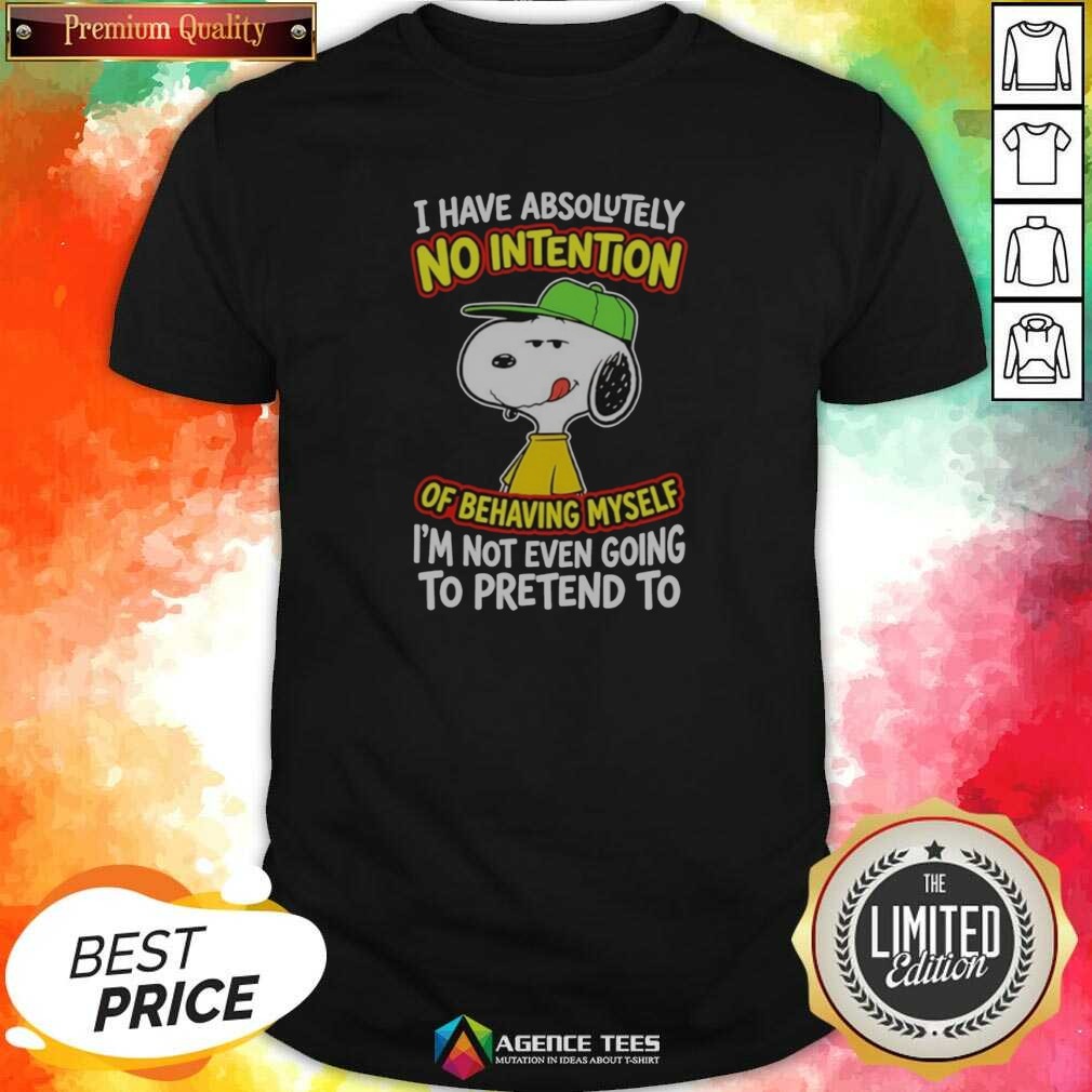 funny-snoopy-peanuts-i-have-absolutely-no-intention-of-behaving-myself-i-m-not-shirt-optimized-1 Funny Snoopy Peanuts I Have Absolutely No Intention Of Behaving Myself I'M Not shirt optimized image showcasing a playful graphic tee.