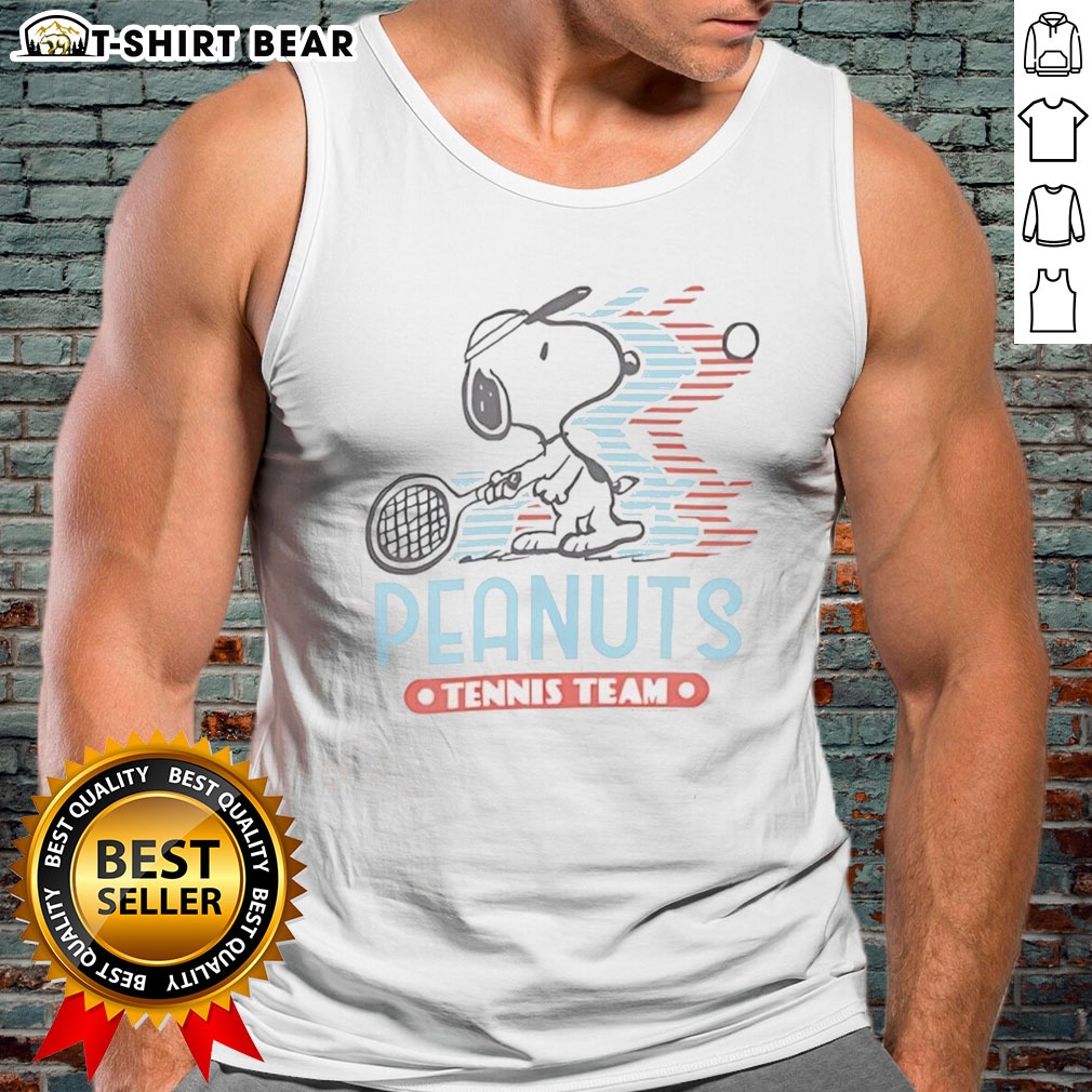 funny-snoopy-peanuts-tennis-team-tank-top Funny Snoopy Peanuts Tennis Team Tank top featuring a playful design perfect for tennis lovers.