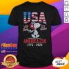Funny Snoopy USA Land Of The Free Home Of The Brave America 250