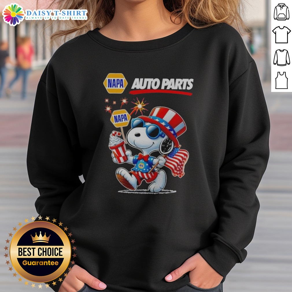 Funny Snoopy X Napa Auto Parts Fourth Of July American 250 Years 1776 2026 Fireworks Sweatshirt Sweashirt Funny Snoopy X Napa Auto Parts Fourth Of July American 250 Years 1776 2026 Fireworks Sweatshirt showcasing festive design