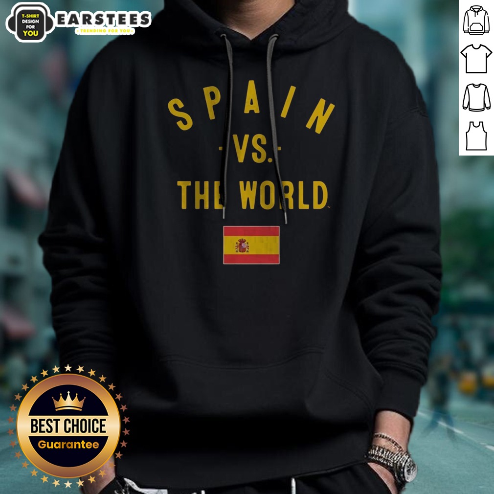funny-spain-vs-the-world-fifa-world-cup-2026-having-flag-hoodie Funny Spain Vs The World FIFA World Cup 2026 Having Flag hoodie displayed on a neutral background