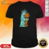 Funny Statue Of Liberty Hug Larry O'Brien Trophy Knicks Forever shirt optimized for comfort and fit