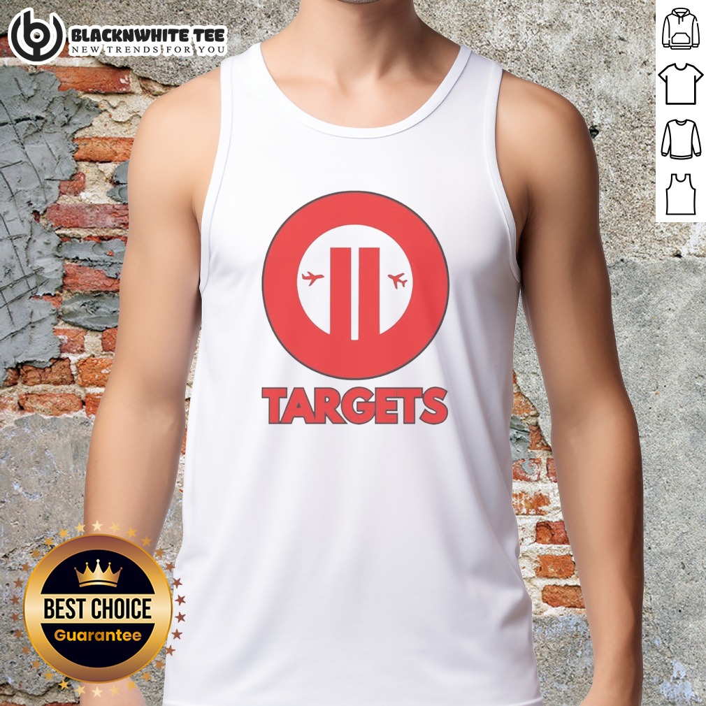 funny-targets-911-parody-tank-top Funny Targets 911 Parody Tank Top with bold graphic print on a comfortable sleeveless cotton blend