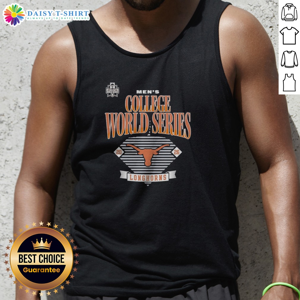 funny-texas-longhorns-2026-men-s-college-world-series-omaha-ncaa-baseball-logo-team-tank-top Funny Texas Longhorns 2026 Men'S College World Series Omaha NCAA Baseball Logo Team Tank Top showcasing vibrant colors and logo