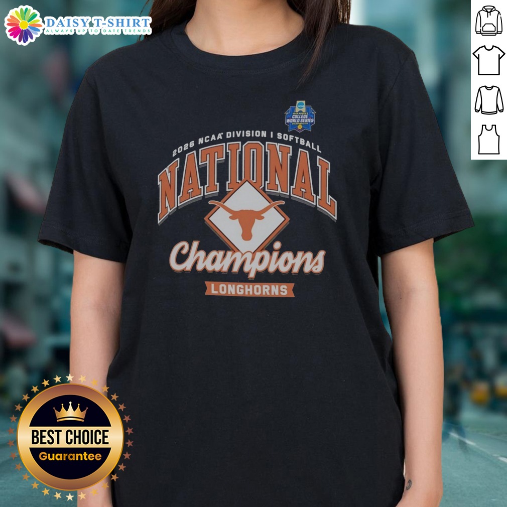 Funny Texas Longhorns 2026 NCAA Division I Softball National Champions Longhorns Ladies Shirt Funny Texas Longhorns 2026 NCAA Division I Softball National Champions Ladies Shirt featuring a vibrant design.