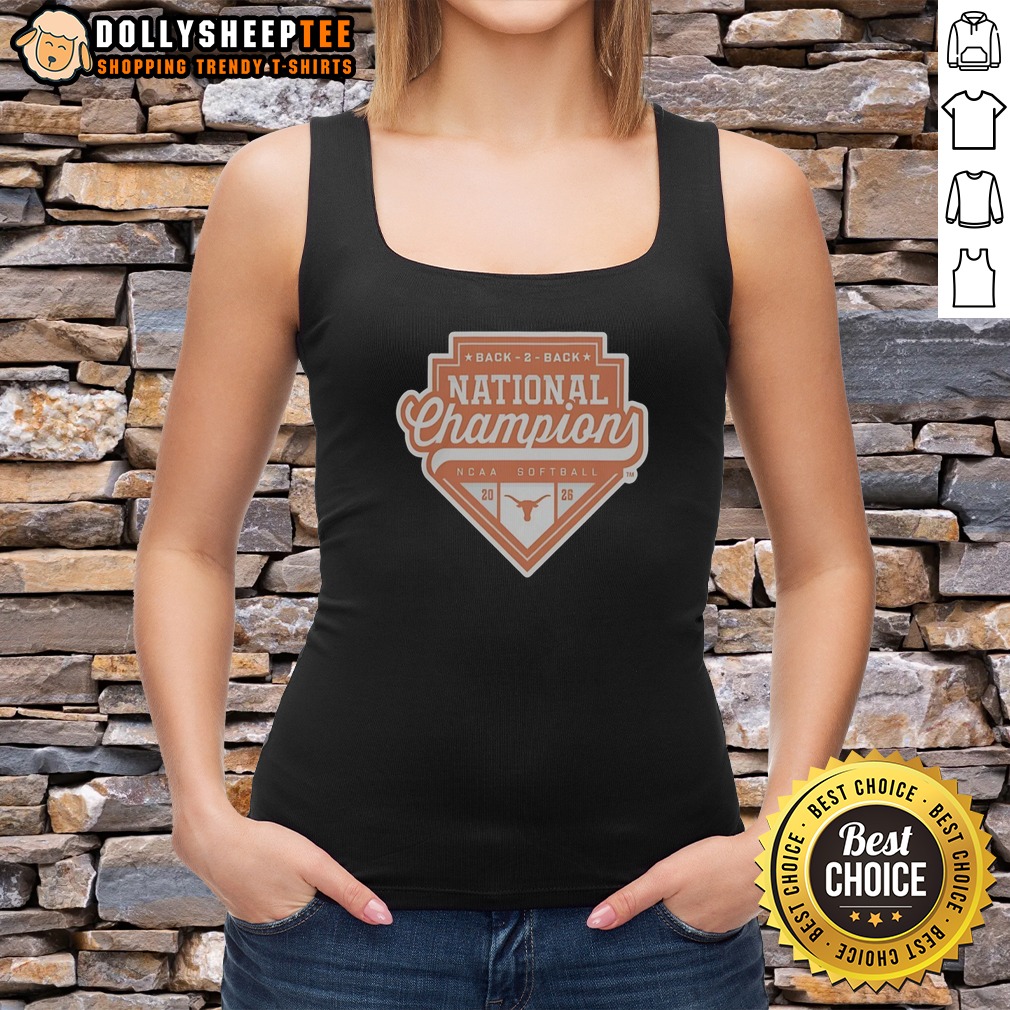 Funny Texas Longhorns Back 2 Back National Champion NCAA Softball 20 26 Official Tank Top Funny Texas Longhorns Back 2 Back National Champion NCAA Softball 20 26 Official Tank Top in vibrant colors