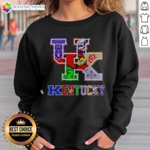 Top KY Wildcats Cardinals Loucity Racing Lexington UK Logo Sweashirt featuring vibrant team colors.