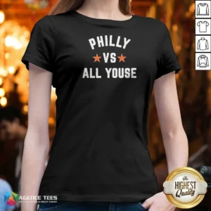 Hot Philly VS All Youse Fan V-Neck Shirt