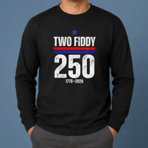 Awesome Two Fiddy 250 17762026 USA Long Sleeve Shirt