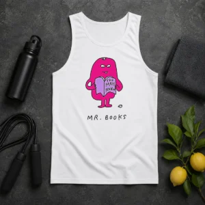 Top Mr Books The Paris Review Literary Reading Tank Top