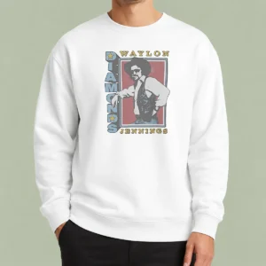 Pretty Nice Waylon Jennings Diamonds Ringer Sweater
