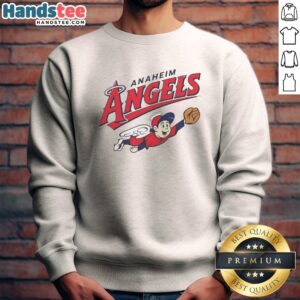 Top Anaheim Angels Los Angeles Angels Sweatshirt featuring a classic crewneck style.