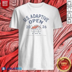Pretty U.S. Adaptive Open 2026 shirt optimized, featuring a comfortable unisex fit and vibrant print on soft fabric