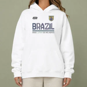 Funny AEW Tournament Soccer Collection Brazil Onde Lutam Os Melhores Hoodie
