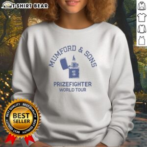 Original Mumford And Sons Prizefighter World Tour Sweatshirt featuring a vintage concert graphic