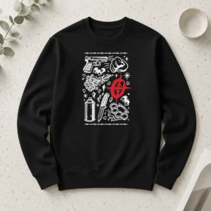 Premium Street Life Tattoo Symbols Flash Art Long Sleeve Shirt