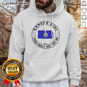 Nice Kansas Girl Thou Shalt Not Try Me Mood 24 7 Kansas State Map Hoodie featuring a unique Kansas state design