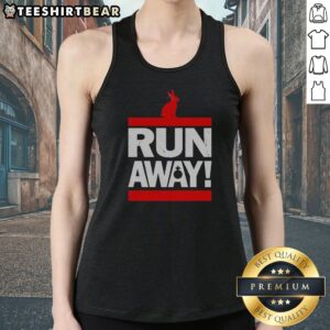 Funny Run Away From The Rabbit Tank Top featuring a playful graphic design
