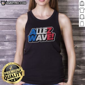 Awesome France National Team Football Soccer Rugby World Cup Olympics Allez Wave Tank top displayed on a neutral background