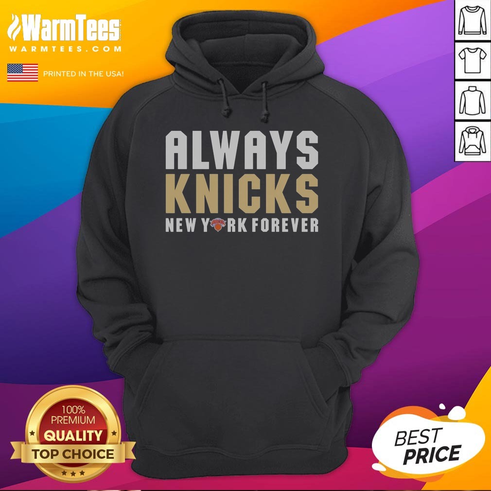 good-always-knicks-new-york-forever-new-york-knicks-hoodie Good Always Knicks New York Forever New York Knicks Hoodie in navy blue with bold team logo on front
