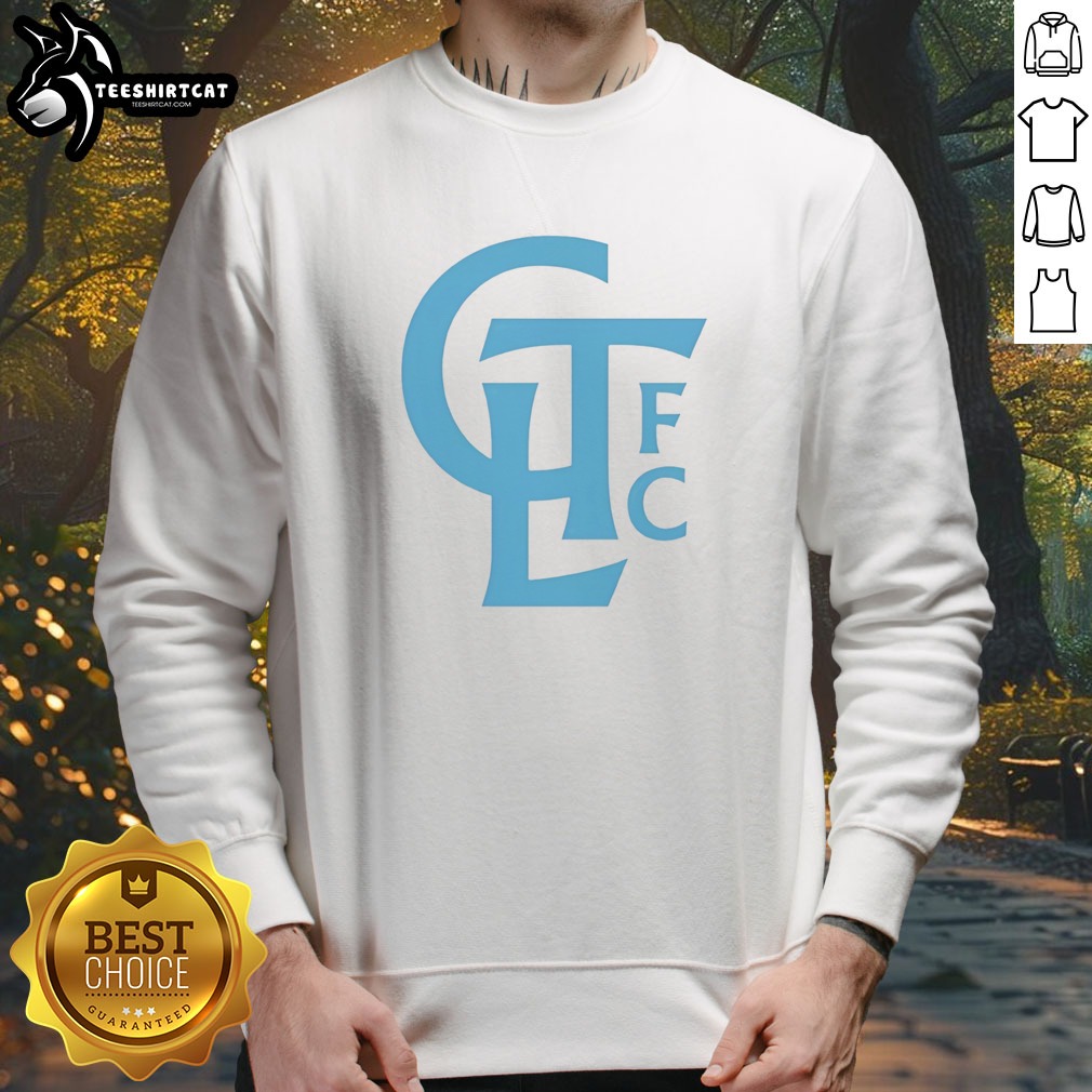 good-charlotte-fc-cltfc-classic-monogram-logo-soccer-sweatshirt Good Charlotte FC CLTFC Classic Monogram Logo Soccer Sweatshirt featuring a bold logo design.