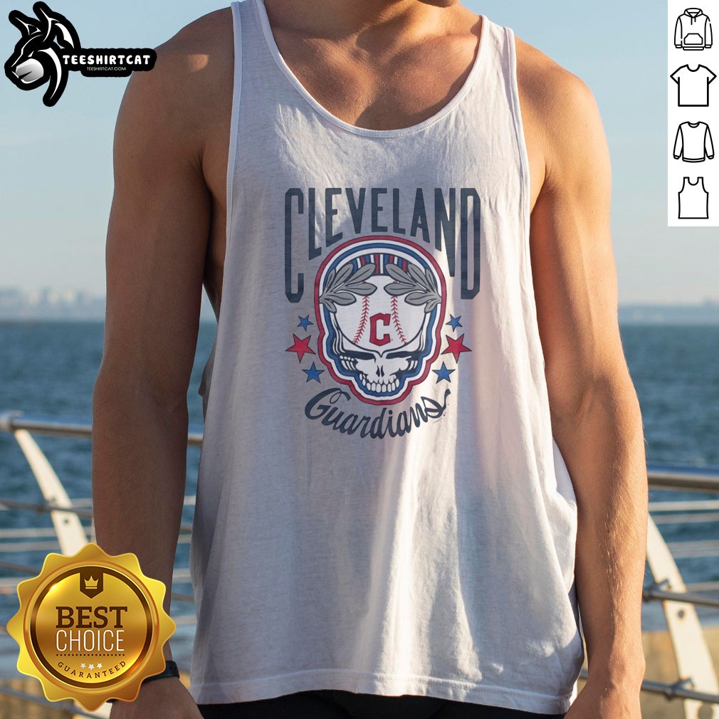 good-cleveland-guardians-x-grateful-dead-skull-mlb-graphic-tank-top Good Cleveland Guardians X Grateful Dead Skull MLB Graphic Tank top showcasing unique fan art