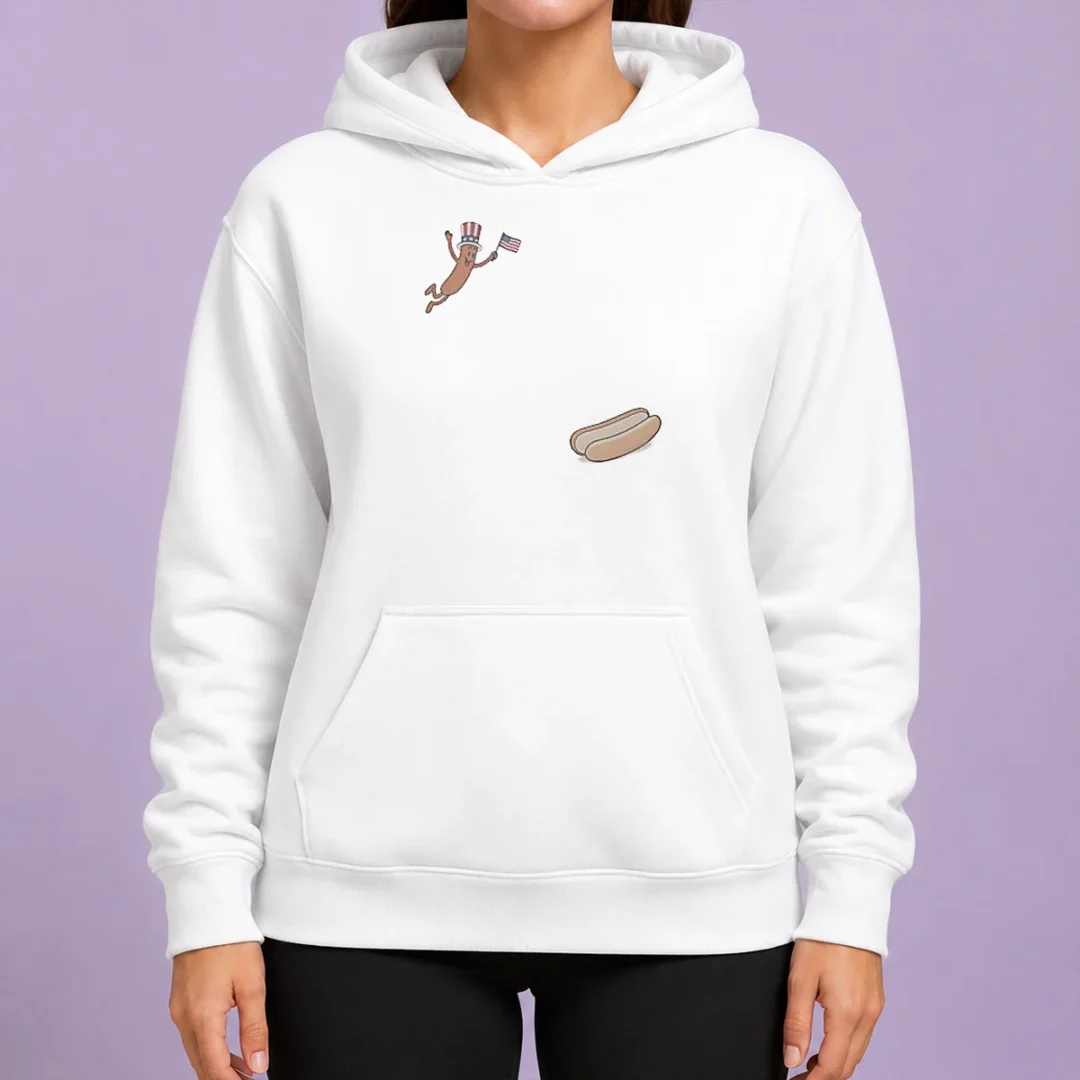 good-hotdog-freedom-dive-meme-hoodie Good Hotdog Freedom Dive Meme Hoodie in black with front graphic print, cozy pullover style with drawstring hood and kangaroo pocket