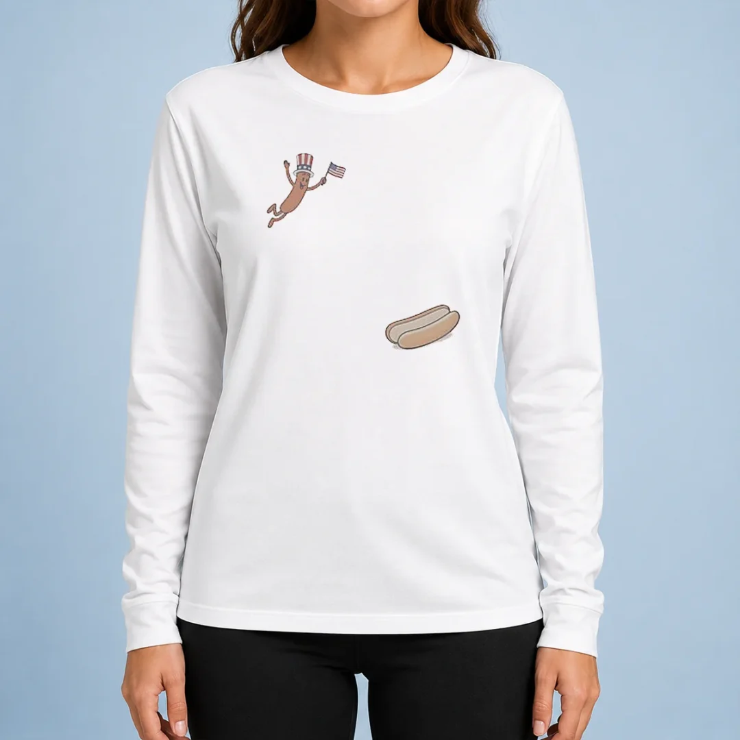 good-hotdog-freedom-dive-meme-long-sleeve-shirt Good Hotdog Freedom Dive Meme Long Sleeve Shirt