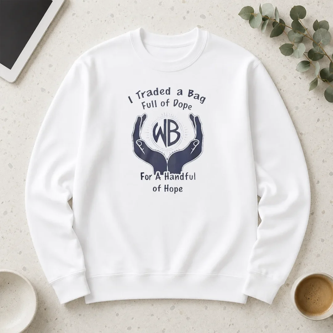 good-i-traded-a-bag-full-of-dope-for-a-handful-of-hope-long-sleeve-shirt Good I Traded A Bag Full Of Dope For A Handful Of Hope long sleeve shirt in black with bold white text design