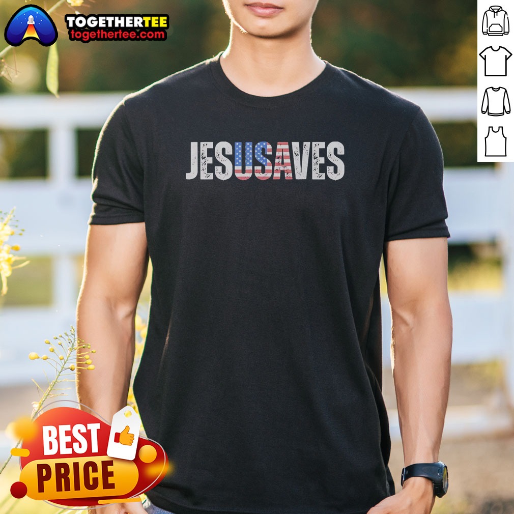 Good Jesusaves Patriotic Christian Pun Bold Text Shirt Good Jesusaves Patriotic Christian Pun Bold Text Shirt featuring bold typography on a comfortable cotton tee
