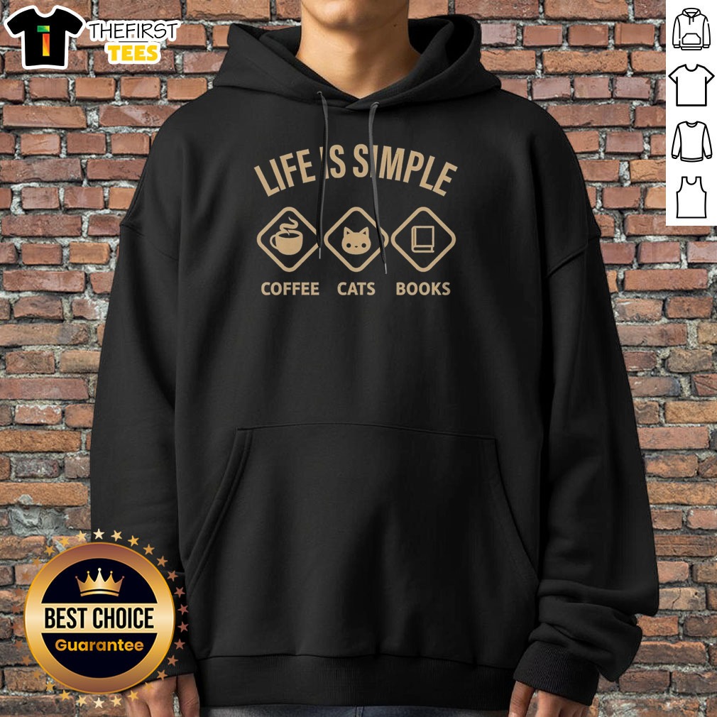 good-life-is-simple-coffee-cats-books-graphic-novelty-casual-cotton-hoodie Good Life Is Simple Coffee Cats Books Graphic Novelty Casual Cotton Hoodie in a cozy setting