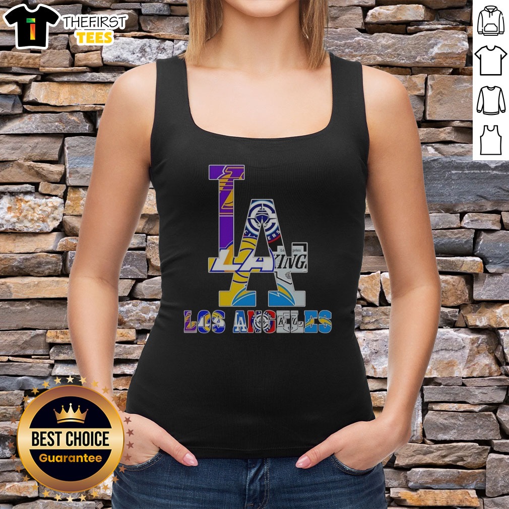 good-los-angeles-sports-teams-la-logos-tank-top Good Los Angeles Sports Teams LA Logos Tank top featuring vibrant team logos and a comfortable fit.