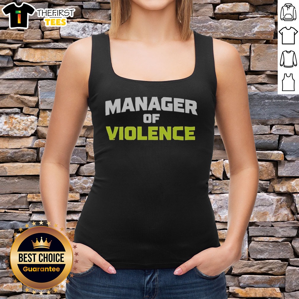 good-manager-of-violence-tank-top Good Manager Of Violence Tank top featuring a bold graphic design on a casual fit.