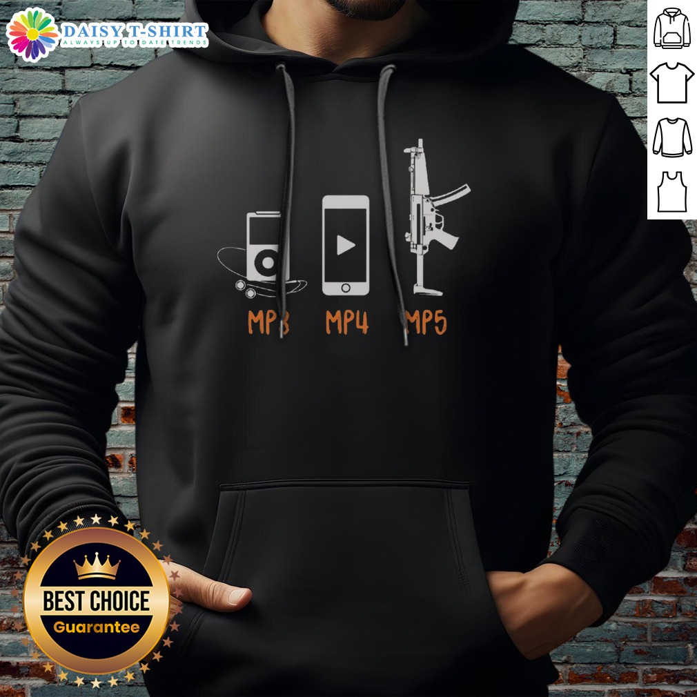 Good MP3 MP4 MP5 Hoodie Good MP3 MP4 MP5 Hoodie in a vibrant color showcasing its comfortable fit and unique design.