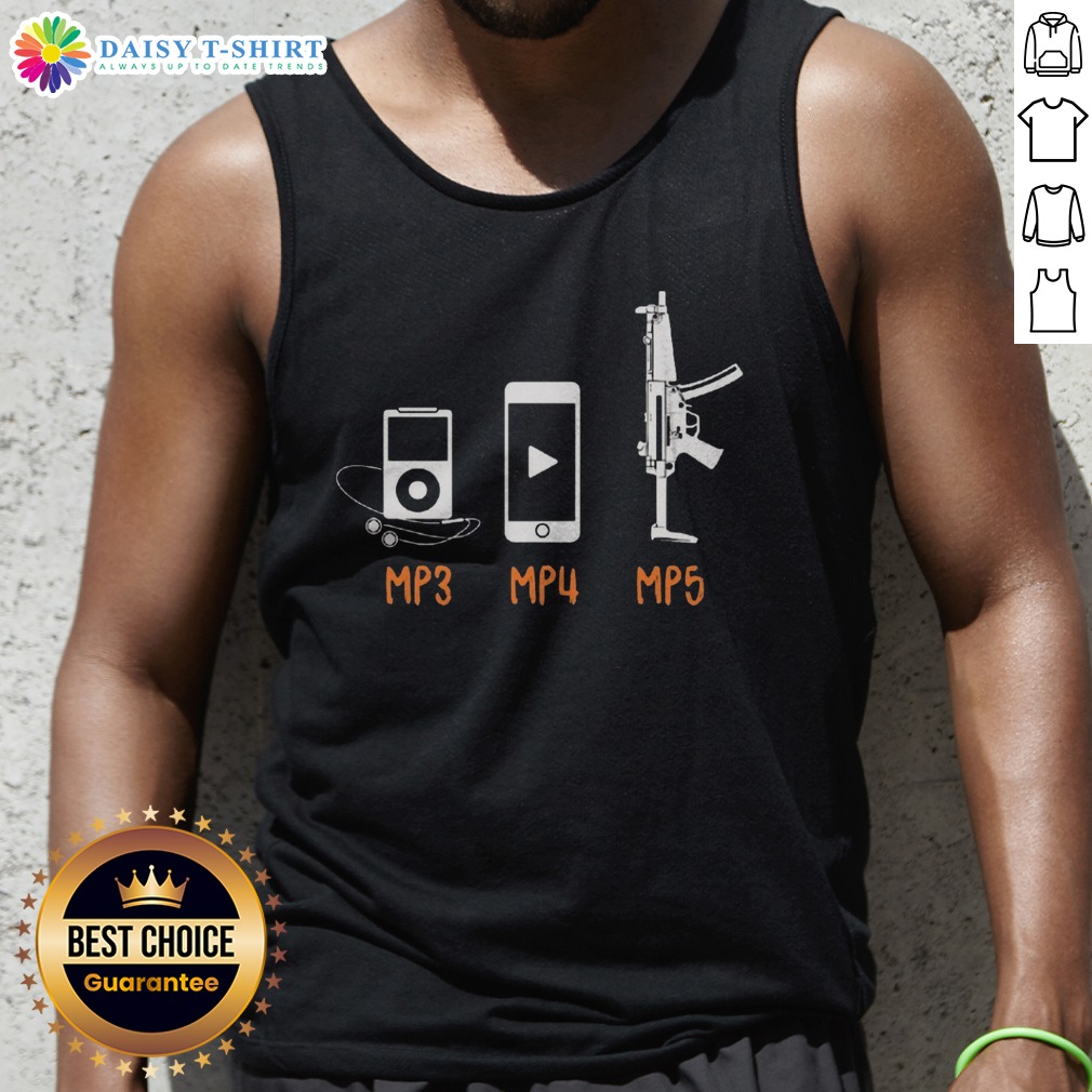 Good MP3 MP4 MP5 Tank Top Good MP3 MP4 MP5 Tank Top featuring a vibrant graphic design for music lovers