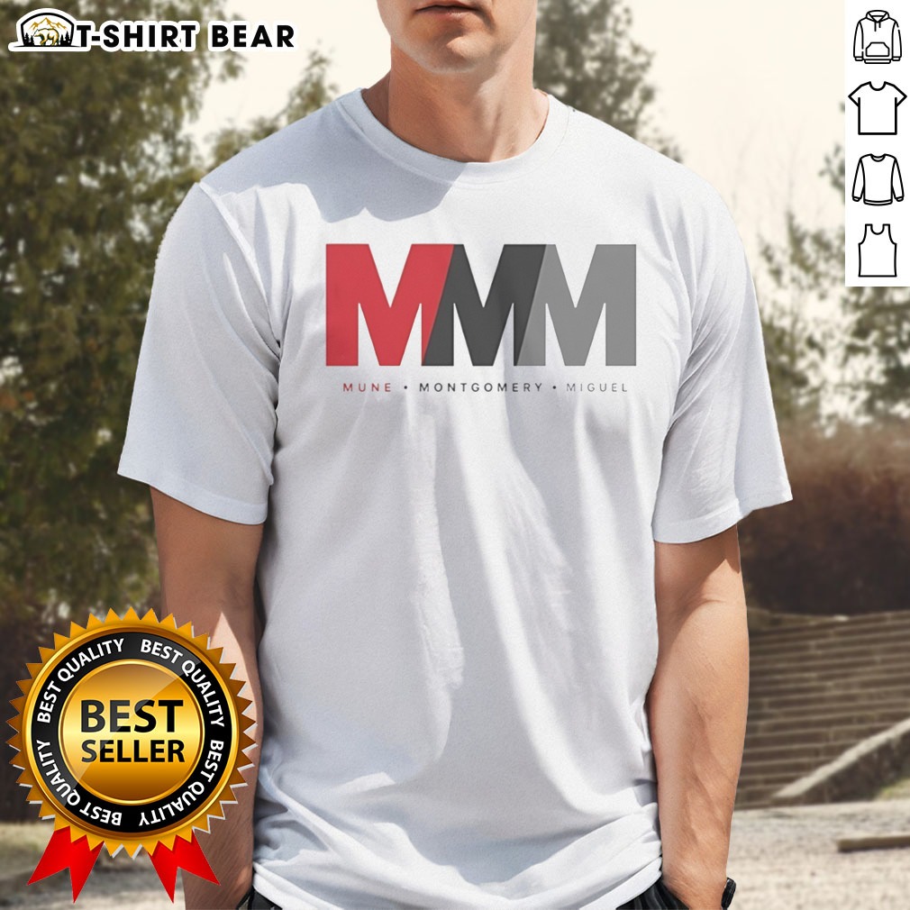good-mune-montgomery-miguel-mmm-logo-shirt Good Mune Montgomery Miguel MMM Logo Shirt featuring a bold logo design on a comfortable fabric.