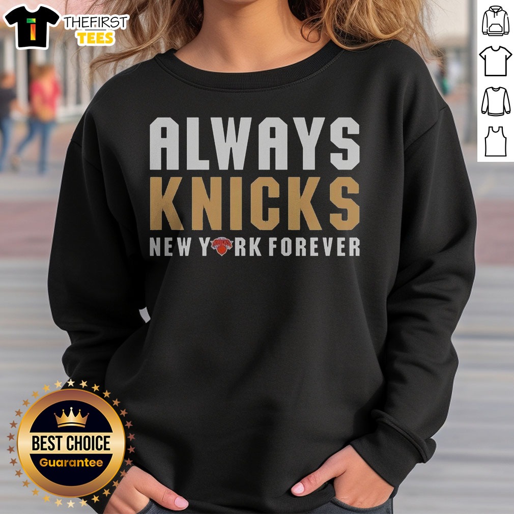 good-new-york-knicks-forever-always-knicks-nba-champions-2026-sweatshirt Good New York Knicks Forever Always Knicks NBA Champions 2026 Sweatshirt in navy blue, long-sleeve crewneck sweatshirt
