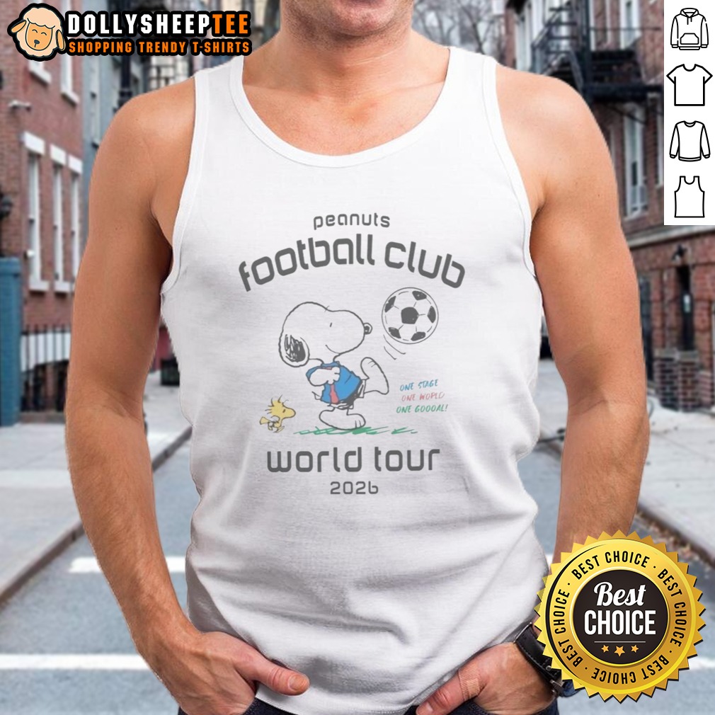 Good Peanuts Football Club One Stage One World One Goooal World Tour Tank Top Good Peanuts Football Club One Stage One World One Goooal World Tour Tank Top showcasing vibrant graphics and comfortable fit