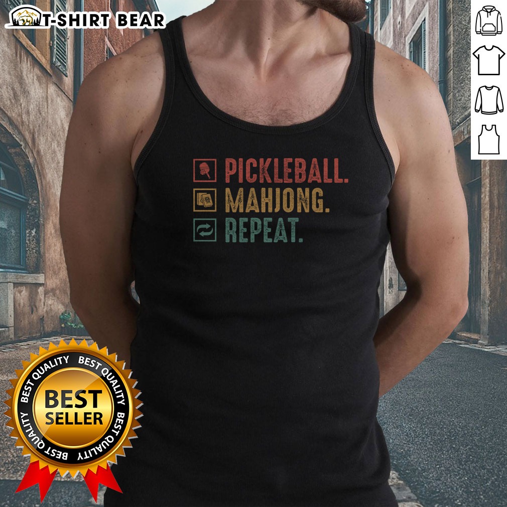 good-pickleball-mahjong-repeat-tank-top Good Pickleball Mahjong Repeat Tank top featuring a fun graphic design perfect for sports enthusiasts.