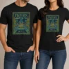 Good Pigeons Playing Ping Pong 6 26 6 27 2026 Raleigh NC Poster t shirt in black crew neck cotton fabric