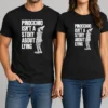 Good Pinocchio Isnt A Story About Lying Pinocchio t shirt in black featuring bold white text design