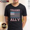 Good Pride USA Flag Trans Ally Shirt displayed on a neutral background