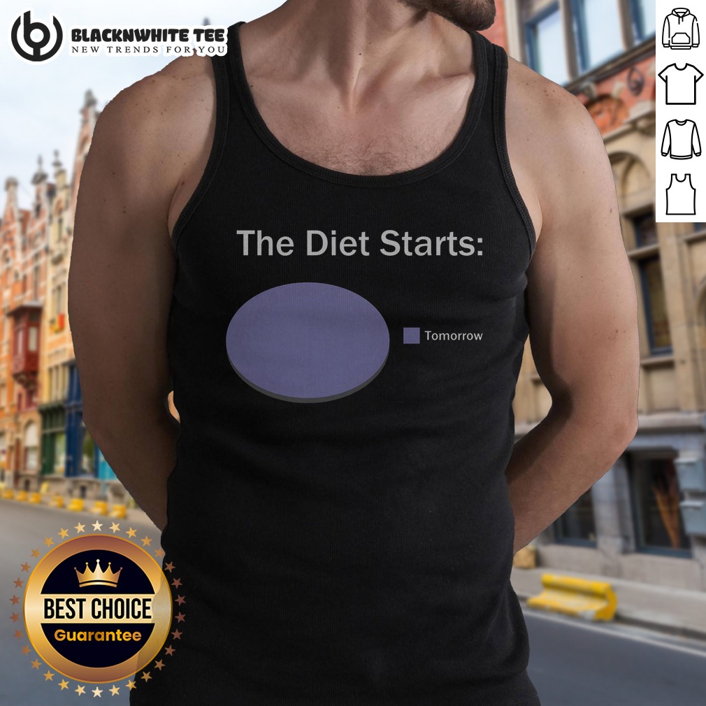 good-the-diet-starts-tomorrow-tank-top Good The Diet Starts Tomorrow Tank Top in a vibrant color with a relaxed fit, perfect for casual wear.