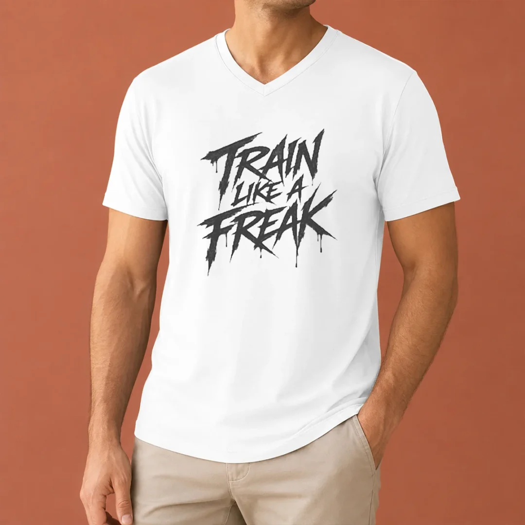 good-train-like-a-freak-v-neck-shirt-3 Good Train Like A Freak V-Neck Shirt