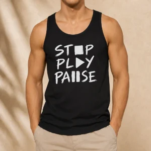 Pretty Stop Play Pause Tank Top