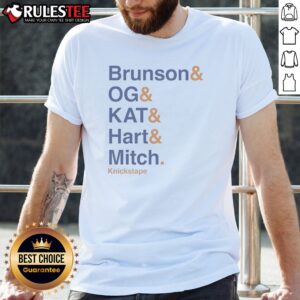 Original The Lineup Knickstape Brunson And OG And KAT And Hart And Mitch Shirt featuring vibrant graphics