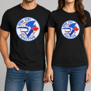 Pretty Tryna Stay Positive Blue Jay Baseball Logo