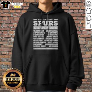 Funny Wembanyama Stephon Castle Dylan Harper Spurs Champions Finals Western Conference Hoodie displayed on a hanger